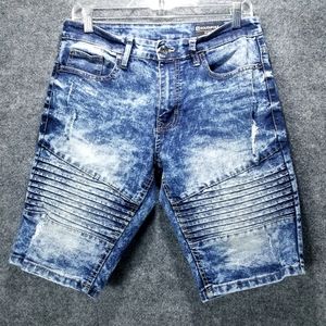South Pole Men's Denim Shorts Slim size 30 RN 82628 Blue
